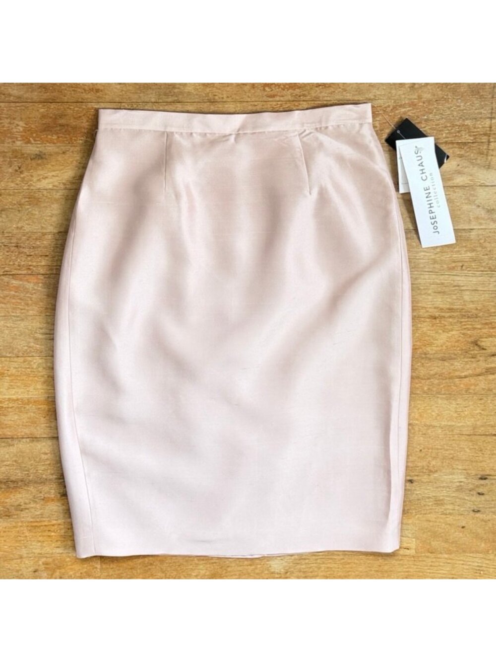 Vintage Dusty Pink Dupioni Silk Skirt Size Small 8 28" Waist 90s Straight Pencil